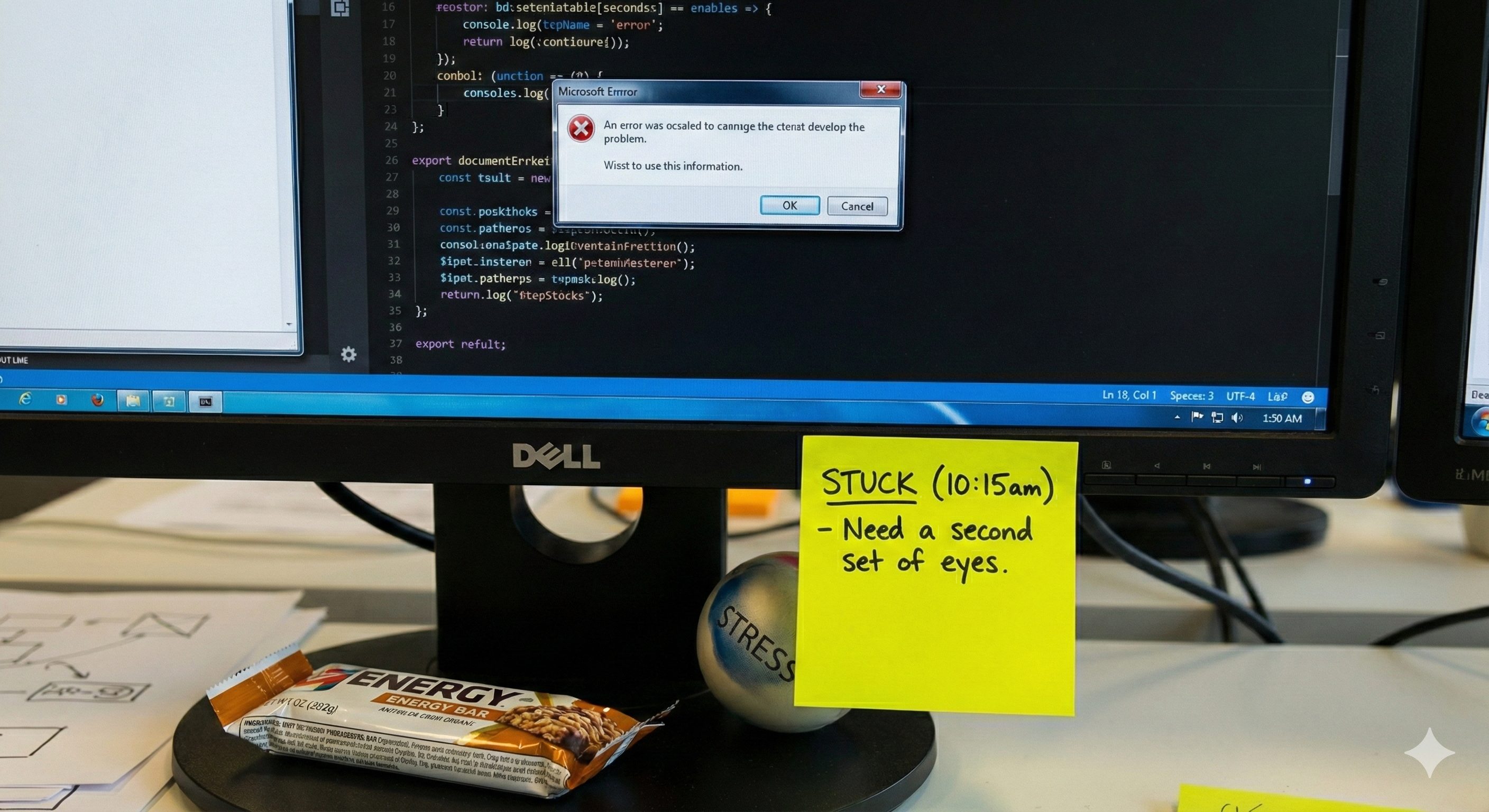 Illustration of asking for help - the 15-minute rule